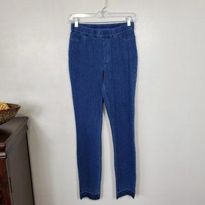 Isaac Mizrahi Knit Released Hem Slim Leg Pull-On Jeans NEW NWOT Size 2 Tall